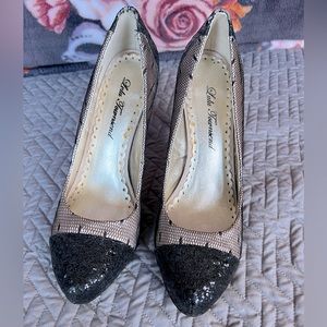 Glitter Lace Pump